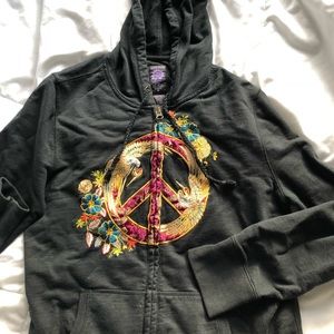 Lucky brand black zip up